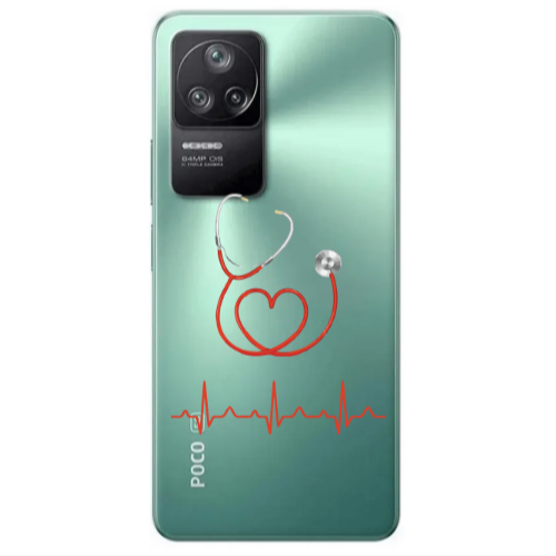 Xiaomi Poco F4 Stethoscope Transparent Silicone TPU Θήκη