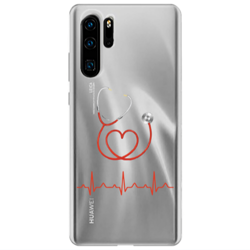 Huawei P30 Pro Stethoscope Transparent Silicone TPU Θήκη