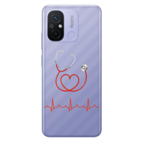 Xiaomi Redmi 12C Stethoscope Transparent Silicone TPU Θήκη
