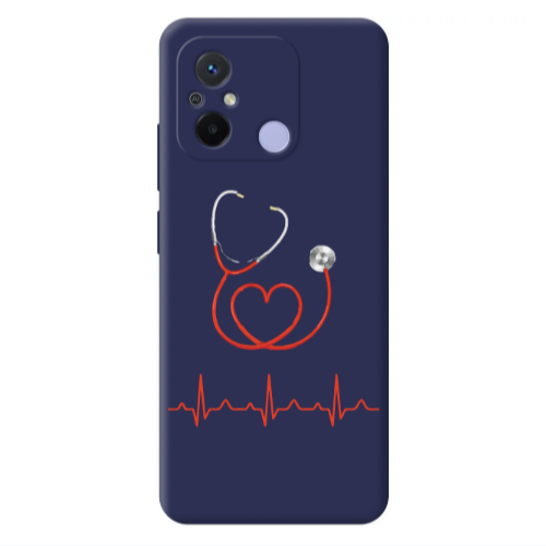 Xiaomi Redmi 12C Stethoscope Dark blue Colored Silicone TPU Θήκη
