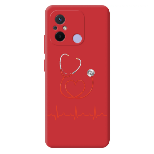 Xiaomi Redmi 12C Stethoscope Red Colored Silicone TPU Θήκη