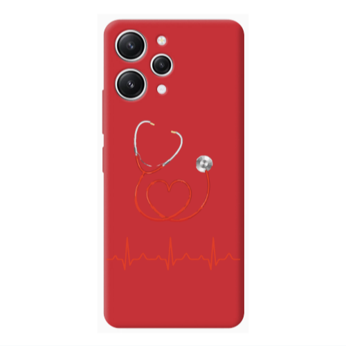 Xiaomi Redmi 12 Stethoscope Red Colored Silicone TPU Θήκη