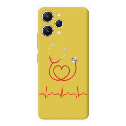 Xiaomi Redmi 12 Stethoscope Yellow Colored Silicone TPU Θήκη