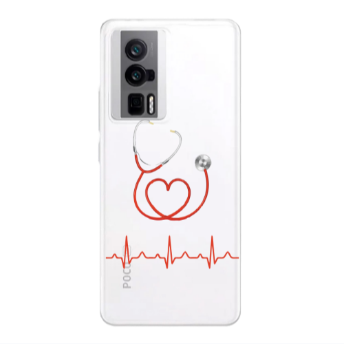 Xiaomi Poco F5 Pro Stethoscope Transparent Silicone TPU Θήκη