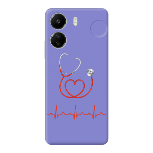Xiaomi Redmi 13C Stethoscope Purple Colored Silicone TPU Θήκη