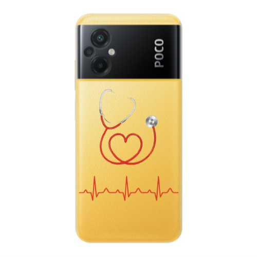 Xiaomi Poco M5 Stethoscope Transparent Silicone TPU Θήκη