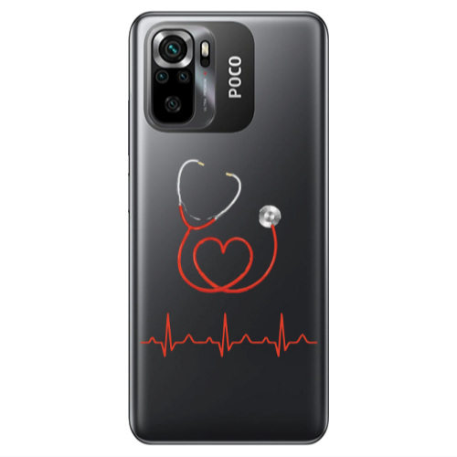 Xiaomi Poco M5 s Stethoscope Transparent Silicone TPU Θήκη