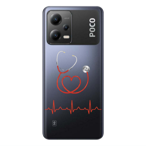 Xiaomi Poco X5 Stethoscope Transparent Silicone TPU Θήκη