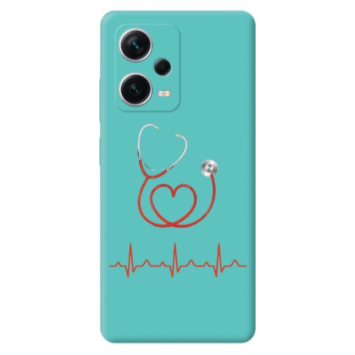 Xiaomi Poco X5 Stethoscope Turquoise Colored Silicone TPU Θήκη