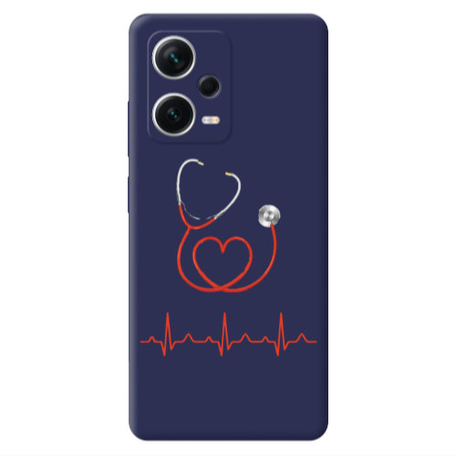 Xiaomi Poco X5 Stethoscope Dark blue Colored Silicone TPU Θήκη