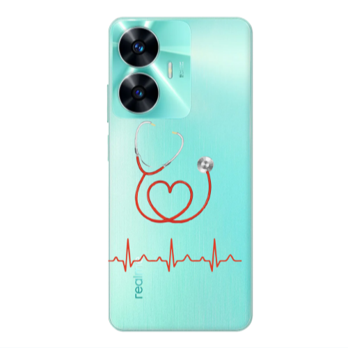 Realme C55 Stethoscope Transparent Silicone TPU Θήκη