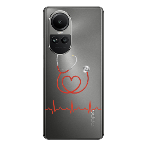 Oppo Reno10 5G Stethoscope Transparent Silicone TPU Θήκη