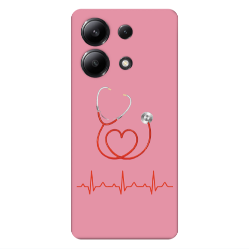 Xiaomi Redmi Note 13 4G Stethoscope Pink Colored Silicone TPU Θήκη