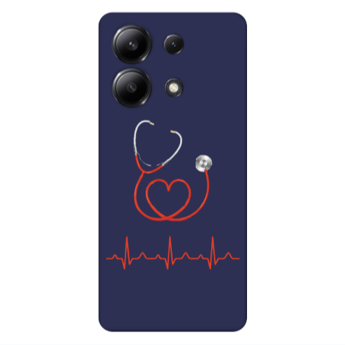 Xiaomi Redmi Note 13 4G Stethoscope Dark blue Colored Silicone TPU Θήκη