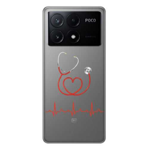 Xiaomi Poco X6Pro 5G Stethoscope Transparent Silicone TPU Θήκη