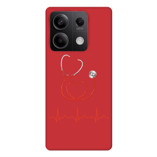 Xiaomi Redmi Note 13Pro 5G Stethoscope Red Colored Silicone TPU Θήκη