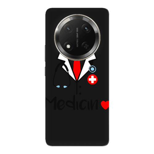 Honor Magic 7 Lite Medicin Black Colored Silicone TPU Θήκη