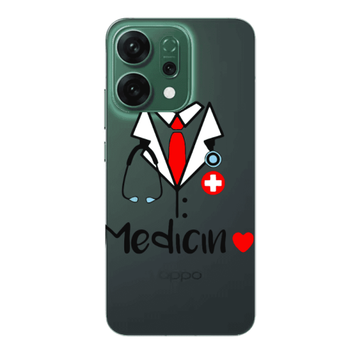 Oppo RENO 14 Medicin Transparent Silicone TPU Θήκη