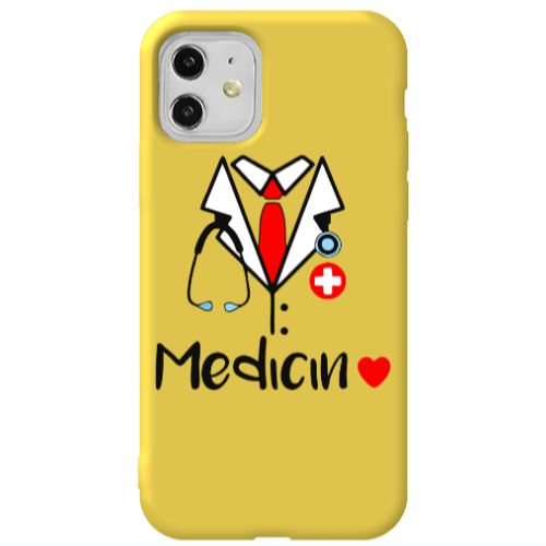 Apple iPhone 11  Medicin Yellow Colored Silicone TPU Θήκη