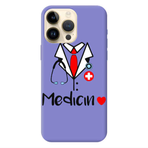 Apple iPhone 13 Pro Max Medicin Purple Colored Silicone TPU Θήκη