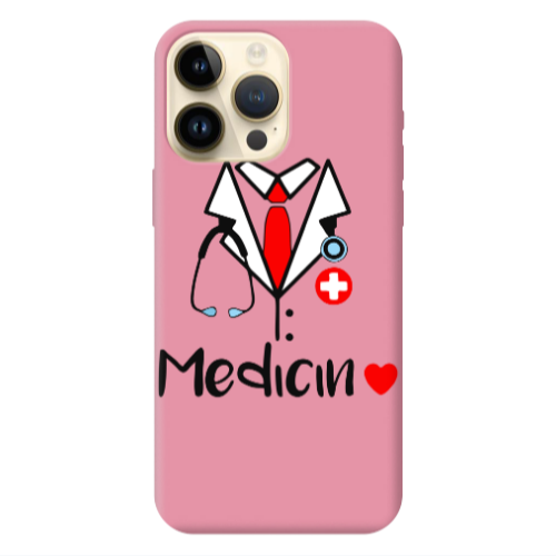 Apple iPhone 13 Pro Max Medicin Pink Colored Silicone TPU Θήκη