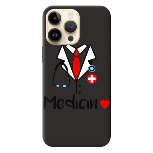 Apple iPhone 13 Pro Max Medicin Black Colored Silicone TPU Θήκη