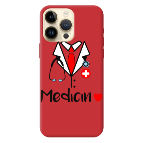 Apple iPhone 13 Pro Max Medicin Red Colored Silicone TPU Θήκη
