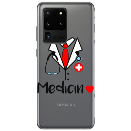 Samsung S20 Ultra Medicin Transparent Silicone TPU Θήκη
