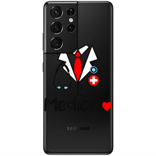 Samsung S21 Ultra Medicin Transparent Silicone TPU Θήκη