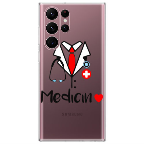 Samsung S22 Ultra Medicin Transparent Silicone TPU Θήκη