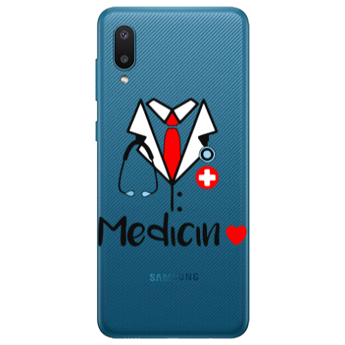 Samsung A02 Medicin Transparent Silicone TPU Θήκη