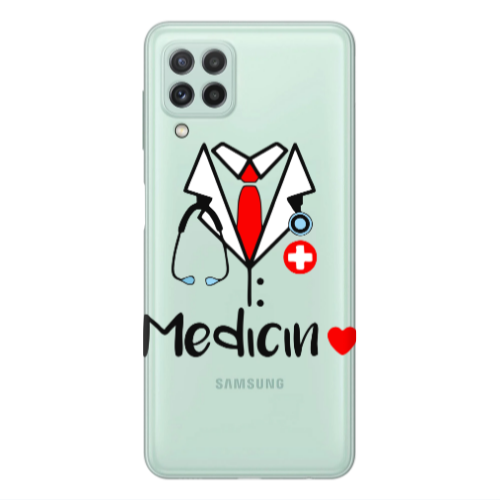 Samsung A22 4G Medicin Transparent Silicone TPU Θήκη