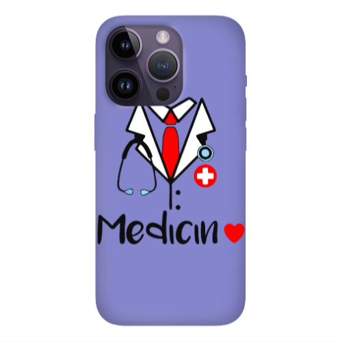 Apple iPhone 14 Pro  Medicin Purple Colored Silicone TPU Θήκη
