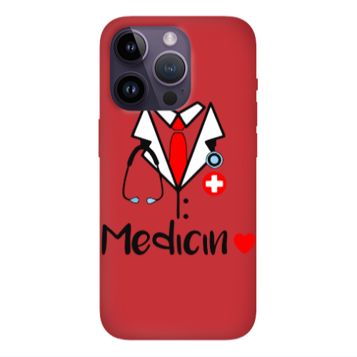 Apple iPhone 14 Pro  Medicin Red Colored Silicone TPU Θήκη