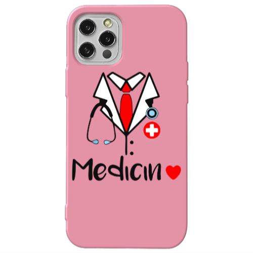 Apple iPhone 13 Pro Medicin Pink Colored Silicone TPU Θήκη