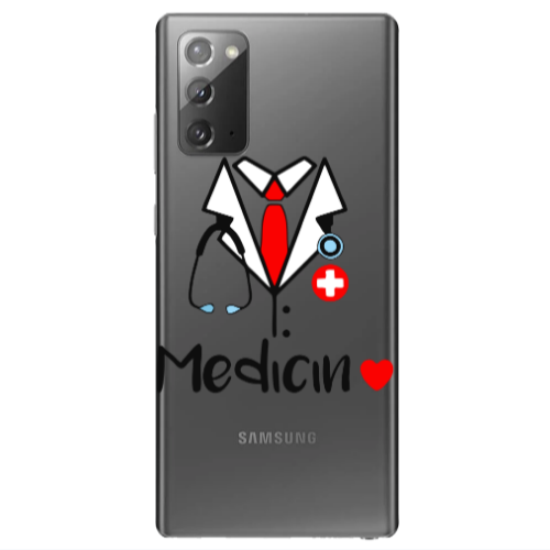 Samsung Note 20 Medicin Transparent Silicone TPU Θήκη