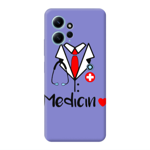 Xiaomi Redmi Note 12 4G Medicin Purple Colored Silicone TPU Θήκη