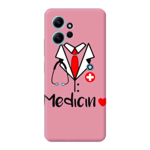 Xiaomi Redmi Note 12 4G Medicin Pink Colored Silicone TPU Θήκη