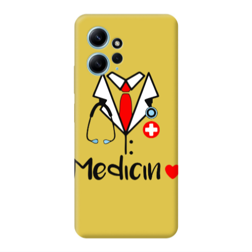 Xiaomi Redmi Note 12 4G Medicin Yellow Colored Silicone TPU Θήκη