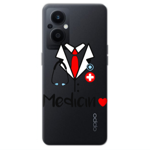 Oppo Reno 7 Lite Medicin Transparent Silicone TPU Θήκη