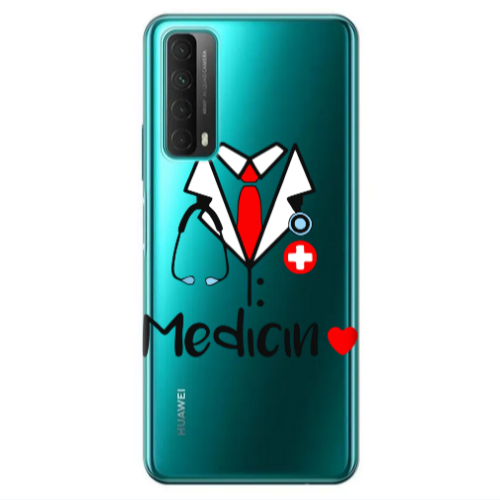 Huawei P Smart 2021 Medicin Transparent Silicone TPU Θήκη
