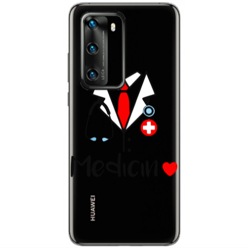Huawei P40 Medicin Transparent Silicone TPU Θήκη