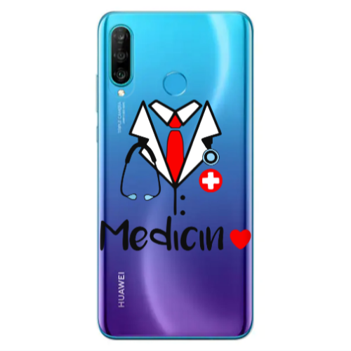 Huawei P30 Lite Medicin Transparent Silicone TPU Θήκη