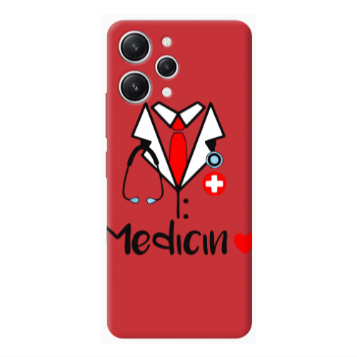 Xiaomi Redmi 12 Medicin Red Colored Silicone TPU Θήκη
