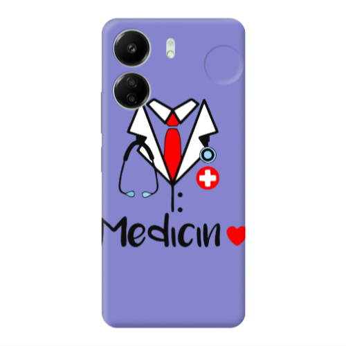 Xiaomi Redmi 13C Medicin Purple Colored Silicone TPU Θήκη