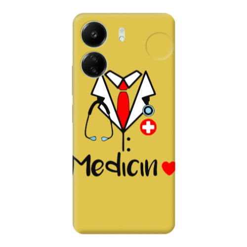 Xiaomi Redmi 13C Medicin Yellow Colored Silicone TPU Θήκη