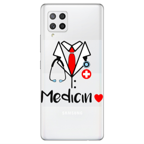 Samsung A42 5G Medicin Transparent Silicone TPU Θήκη