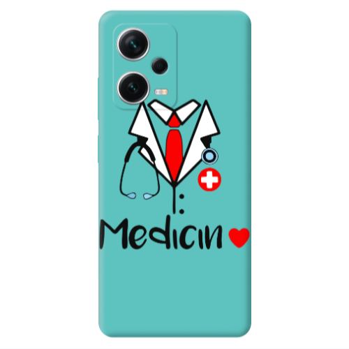 Xiaomi Poco X5 Medicin Turquoise Colored Silicone TPU Θήκη