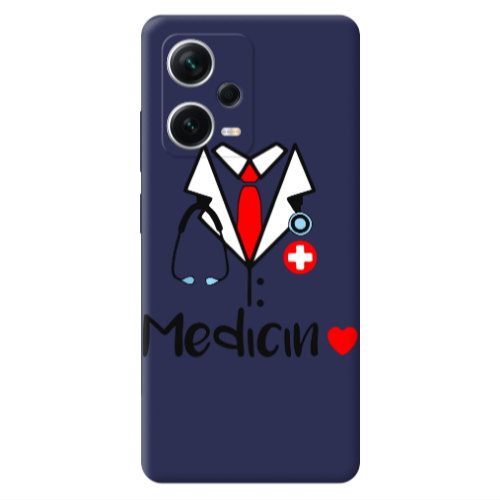 Xiaomi Poco X5 Medicin Dark blue Colored Silicone TPU Θήκη