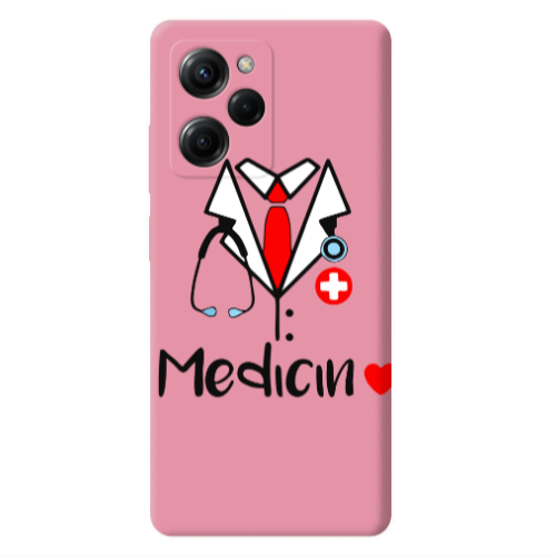 Xiaomi Poco X5 Pro Medicin Pink Colored Silicone TPU Θήκη